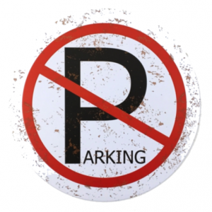 Plaque Métal Ronde No Parking ∅ 30cm
