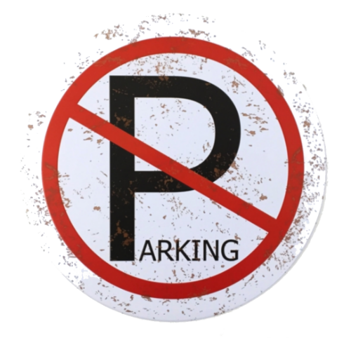 Plaque Métal Ronde No Parking ∅ 30cm