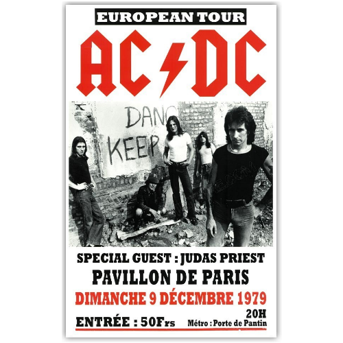 La tournée européenne d'AC/DC