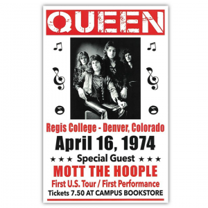 Affiche Concert Queen Groupe 55 x 35