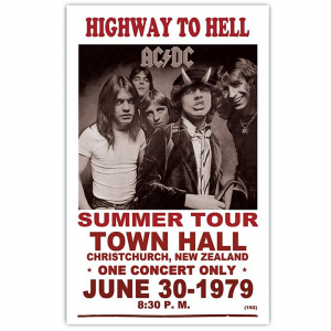 Affiche de Concert AC/DC Summer Tour 55 x 35