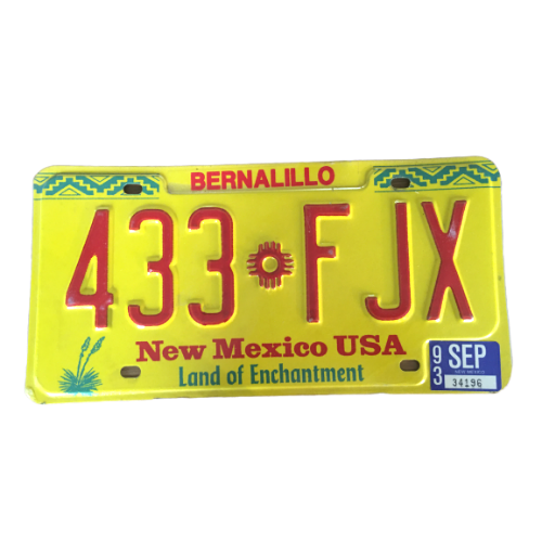 PLAQUE AUTO USA NEW MEXICO 30x15 cm - ref.30X15-U-NMEXICO