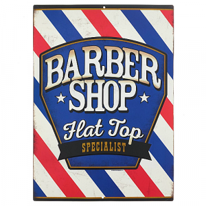 Plaque Métal Vintage Barber Shop 30x20