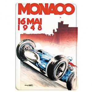 Plaque publicitaire Monaco 1948  21x15 cm