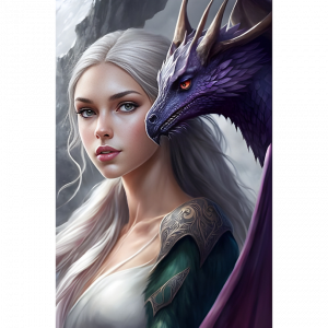 Reine des Dragons et Son Compagnon 30 x 20