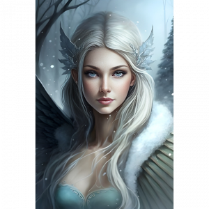 Ange des Neiges, Gardienne de l’Hiver  30 x 20