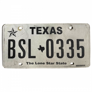 Véritable Plaque d'Immatriculation US Texas 30x15