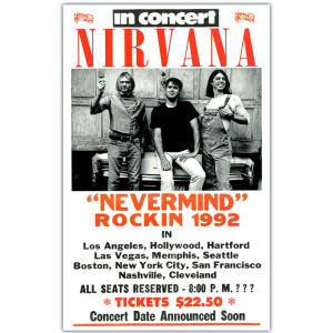 Affiche de Concert Nirvana  55 x 35