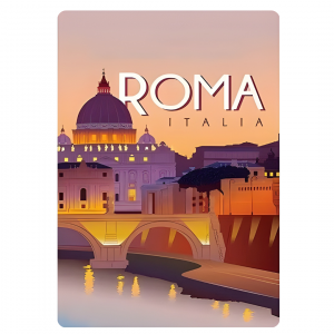 Plaque Métal Vintage – ROMA Italia